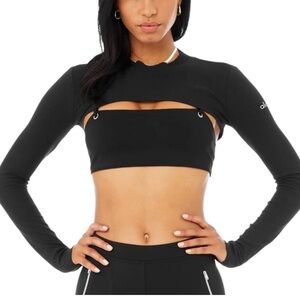 Alo Yoga Black Thrill Seeker Shrug
